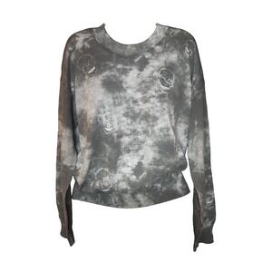 27 Miles Malibu Aylin Sweater Tie Dye Skull Silver Women Small NWT $335
